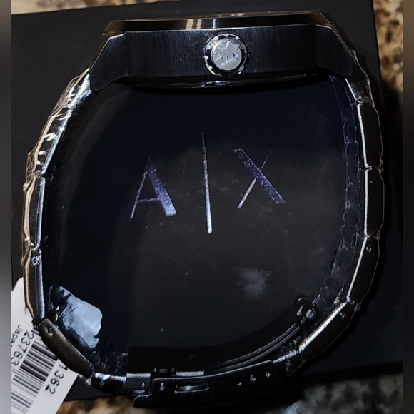 Armani Exchange Three-Hand Gunmetal Stainless Steel Watch - Picture 4 of 10